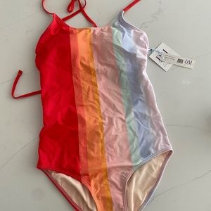 NWT DM SWIM size small lace up one piece